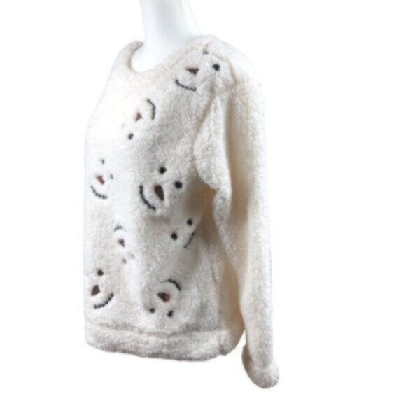 NWT Chance or Fate Ivory Warm Comfy Cozy Casual  Fuzzy Crew Neck Sweater Large - Picture 2 of 7